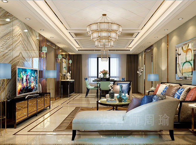 狂操美女喷水世纪江尚三室两厅168平装修设计效果欣赏